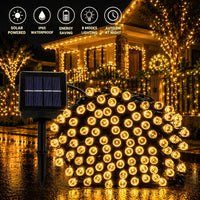 12M Solar LED Christmas Lights (Warm Light)